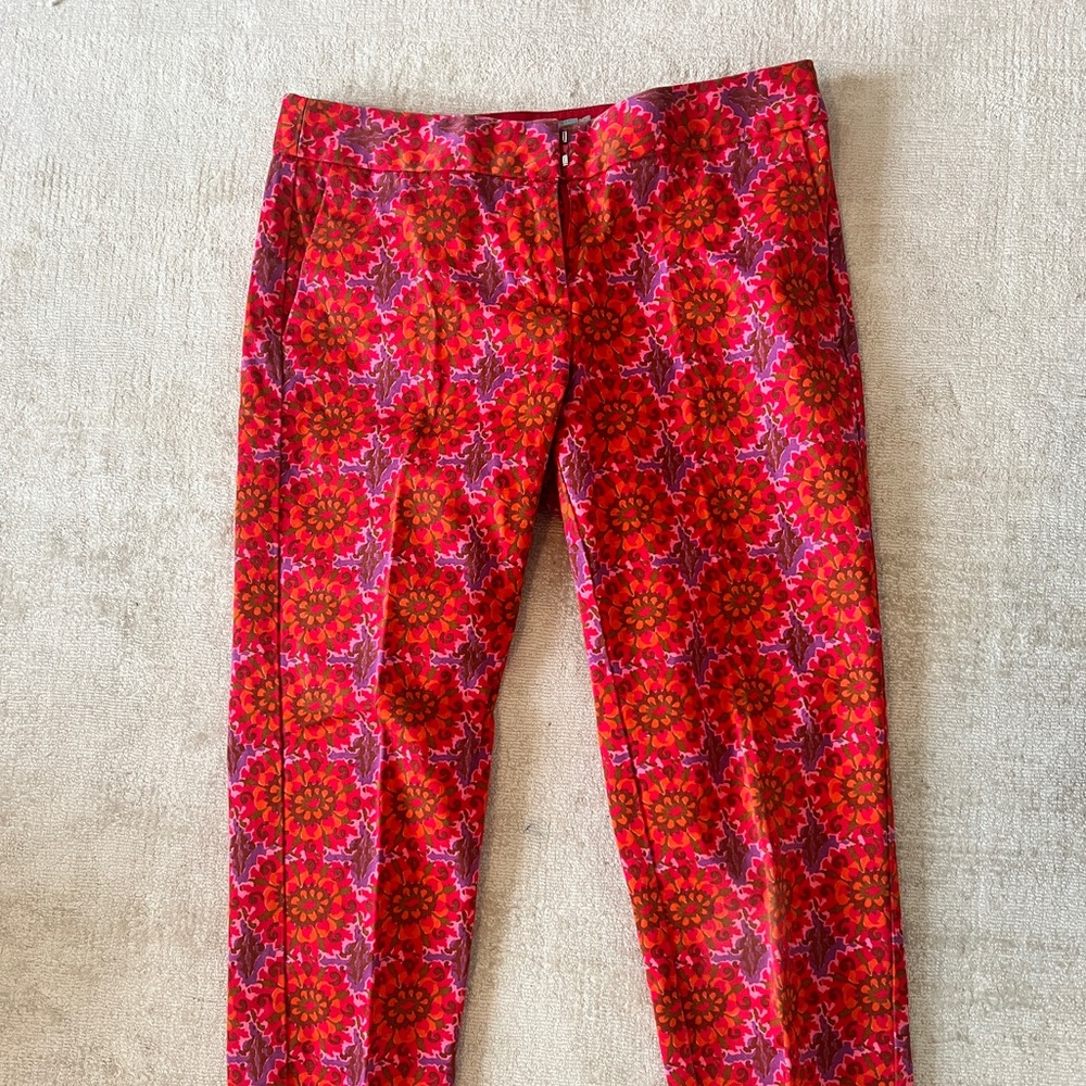 Printed pants orange pink